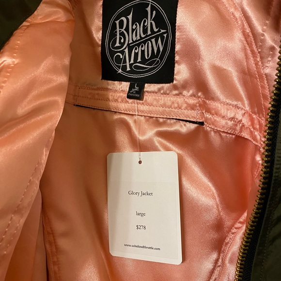 Motorcycle Jacket Black Arrow NEW Flight jacket style - Picture 3 of 7